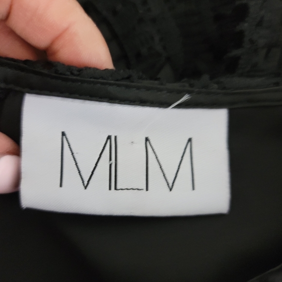 MLM LABEL BLACK LACE NUDE ILLUSION MINI LONG SLEEVE DRESS SZ SMALL - Picture 6 of 16